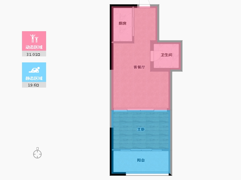 山东省-济南市-齐鲁百老汇-45.73-户型库-动静分区