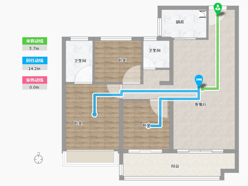 河南省-开封市-建业碧桂园天玺-93.68-户型库-动静线