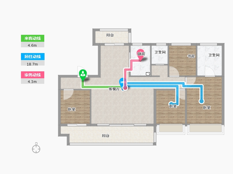 河南省-开封市-建业碧桂园天玺-134.35-户型库-动静线