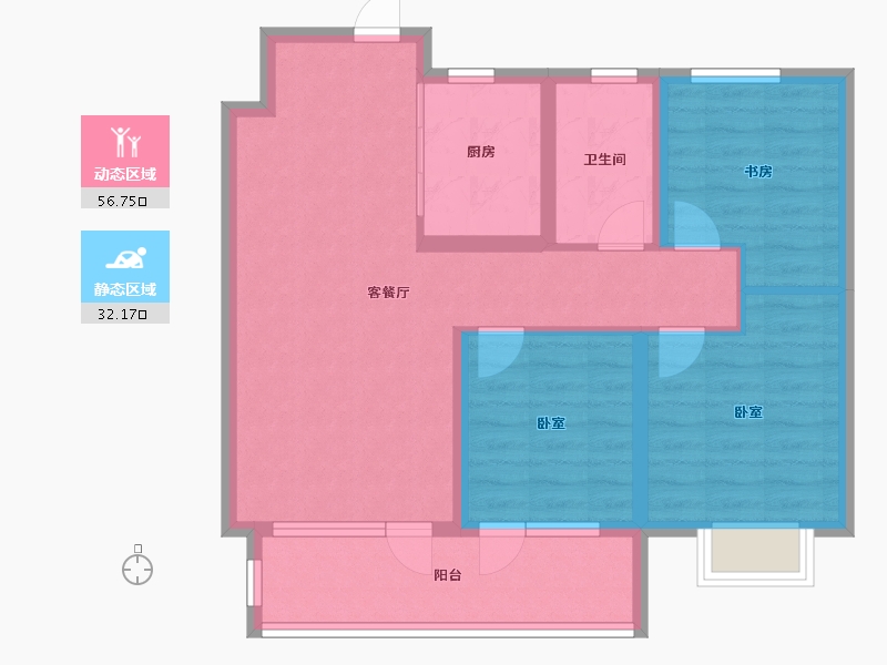 山东省-青岛市-青铁畅意城-79.00-户型库-动静分区