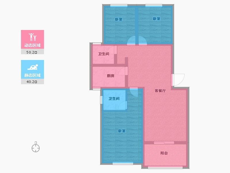 浙江省-绍兴市-剡溪壹品-79.66-户型库-动静分区