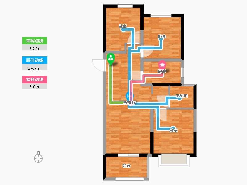 河南省-郑州市-豫发白鹭源春晓-75.74-户型库-动静线