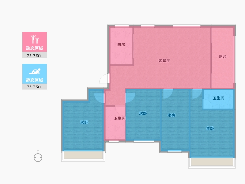 山东省-威海市-天恒龙泽府-140.00-户型库-动静分区