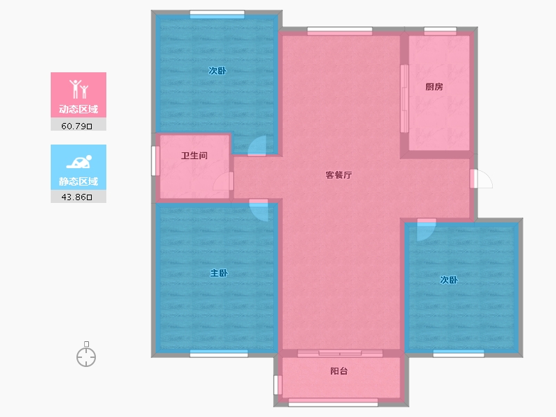 山东省-济南市-鑫隆颐景城-93.99-户型库-动静分区