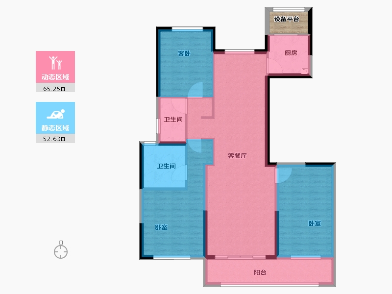 河南省-开封市-兰考朝阳府-108.22-户型库-动静分区