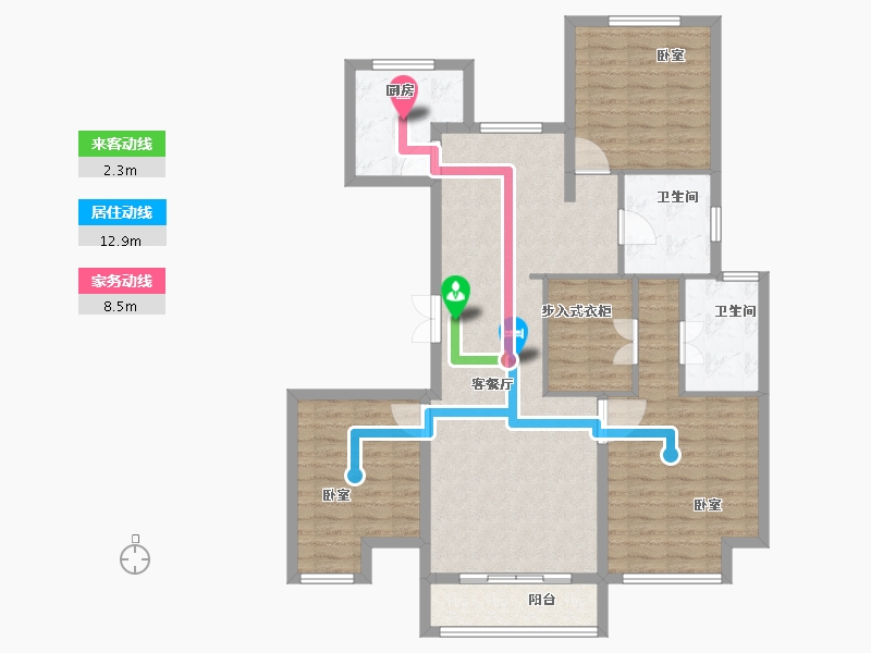 河南省-焦作市-沁阳征云泊景湾-109.98-户型库-动静线