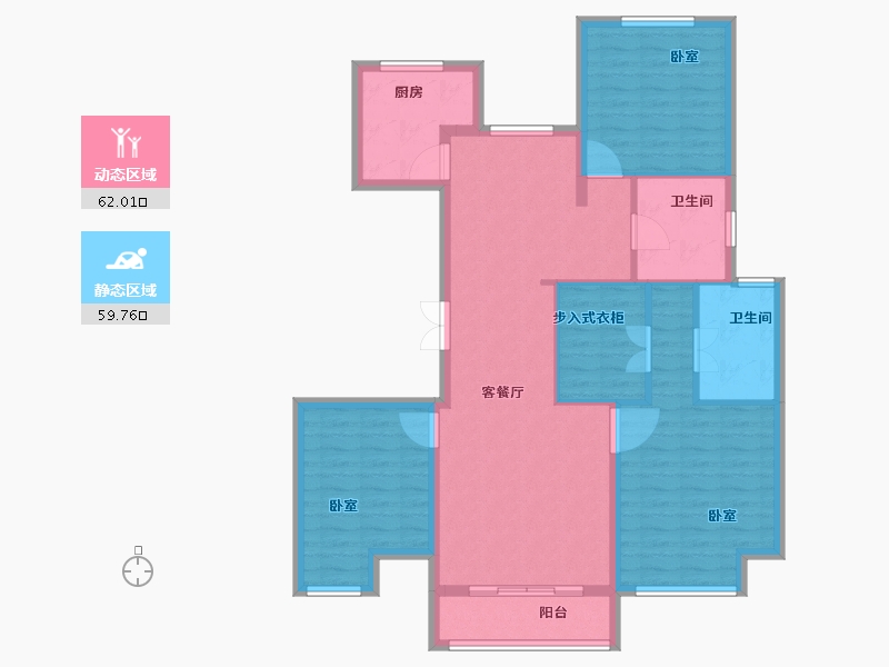 河南省-焦作市-沁阳征云泊景湾-109.98-户型库-动静分区