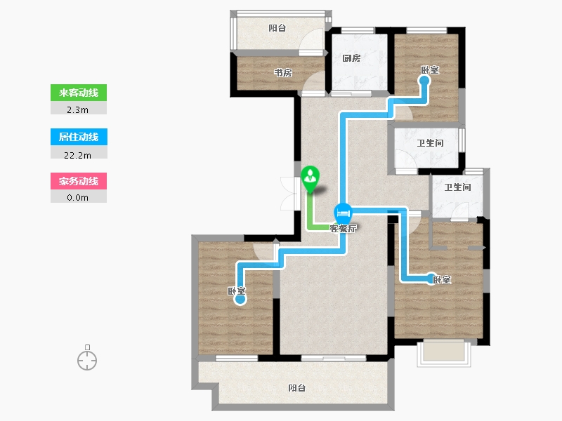 河南省-新乡市-孟电观澜壹号-110.00-户型库-动静线