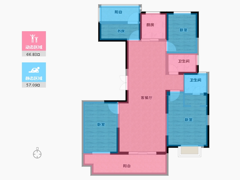 河南省-新乡市-孟电观澜壹号-110.00-户型库-动静分区