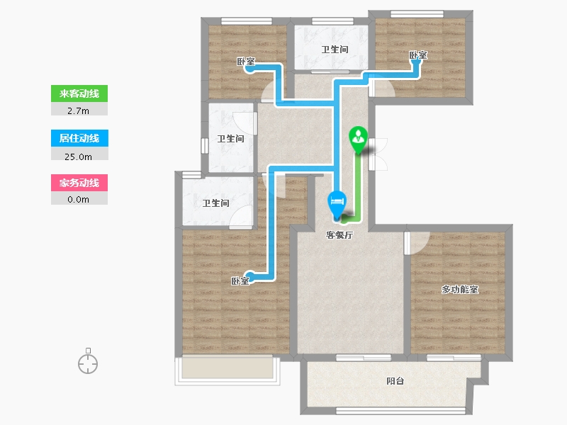 河南省-安阳市-安阳建业桂园东府-104.00-户型库-动静线