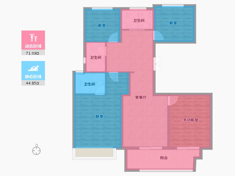 河南省-安阳市-安阳建业桂园东府-104.00-户型库-动静分区