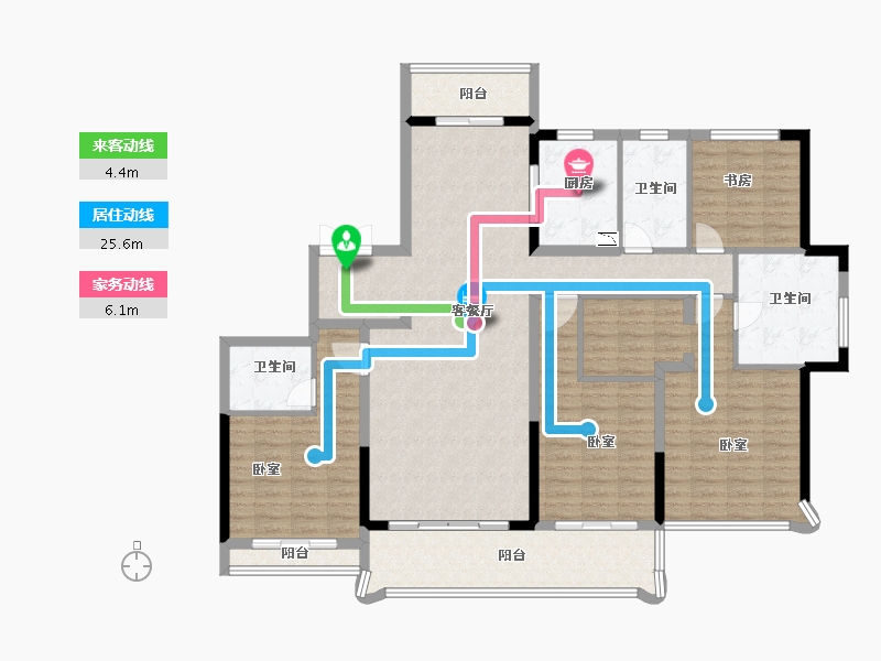 浙江省-绍兴市-金昌香湖印-147.00-户型库-动静线