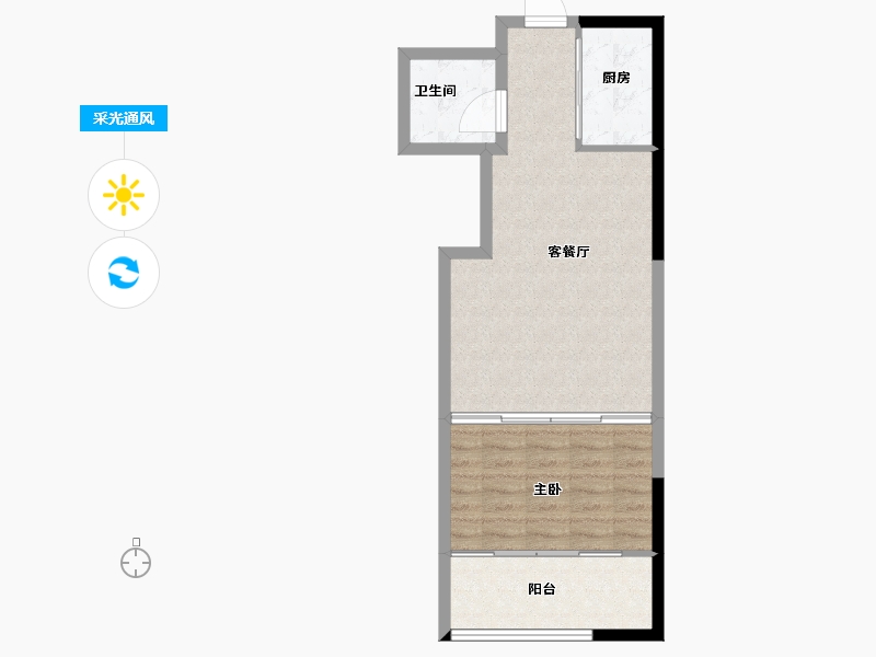 山东省-济南市-齐鲁百老汇-58.00-户型库-采光通风