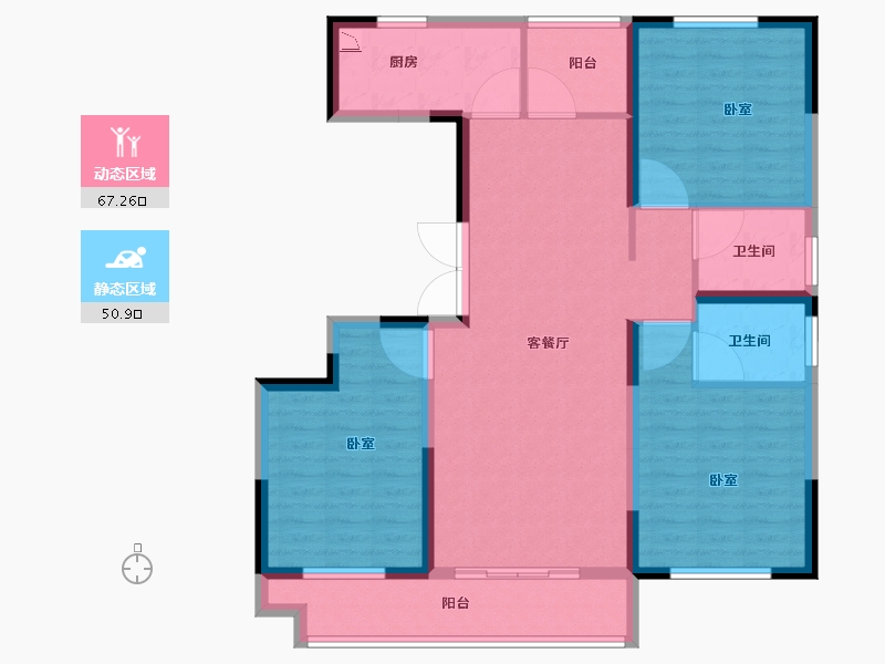 河南省-开封市-豫发学府-106.00-户型库-动静分区