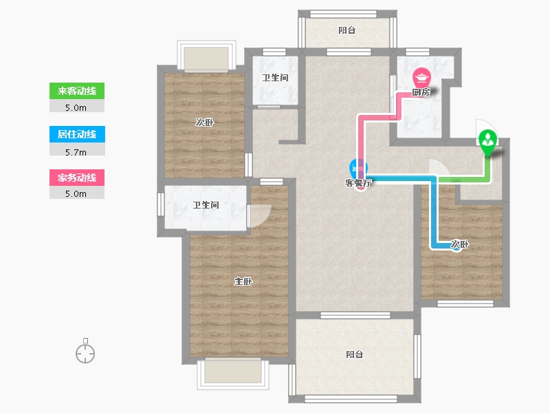 江西省-宜春市-鼎盛华府-97.60-户型库-动静线