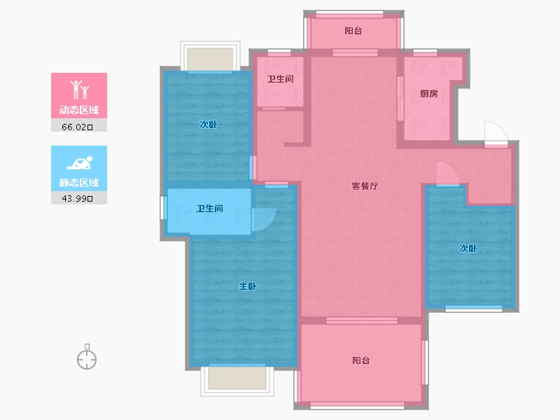 江西省-宜春市-鼎盛华府-97.60-户型库-动静分区