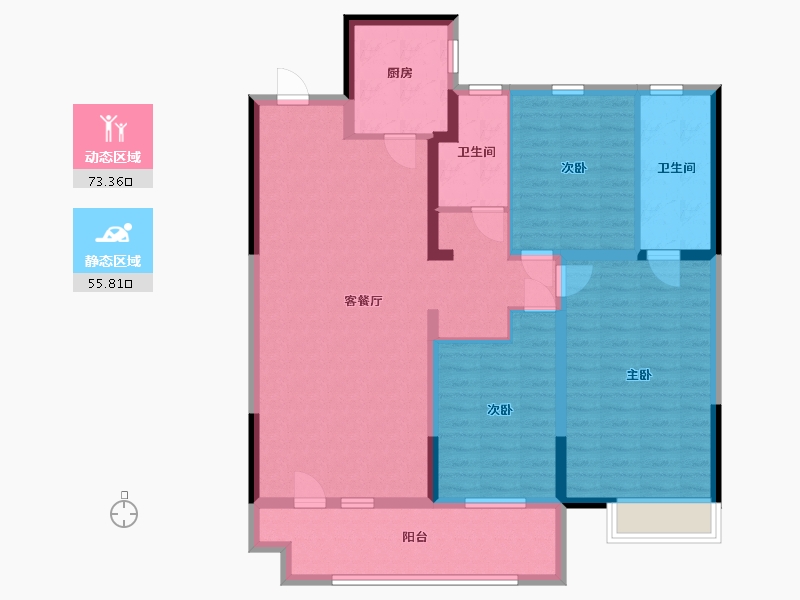 山东省-日照市-爱情芳华里-116.01-户型库-动静分区