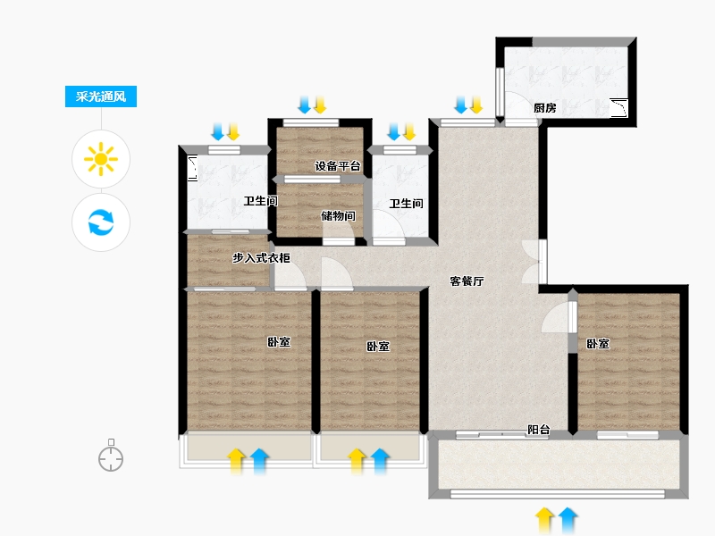 浙江省-舟山市-东梁府-114.01-户型库-采光通风