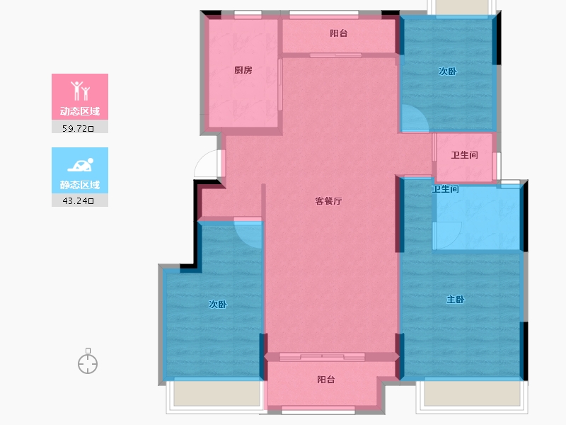 江西省-宜春市-怡福凯怡半山-92.99-户型库-动静分区