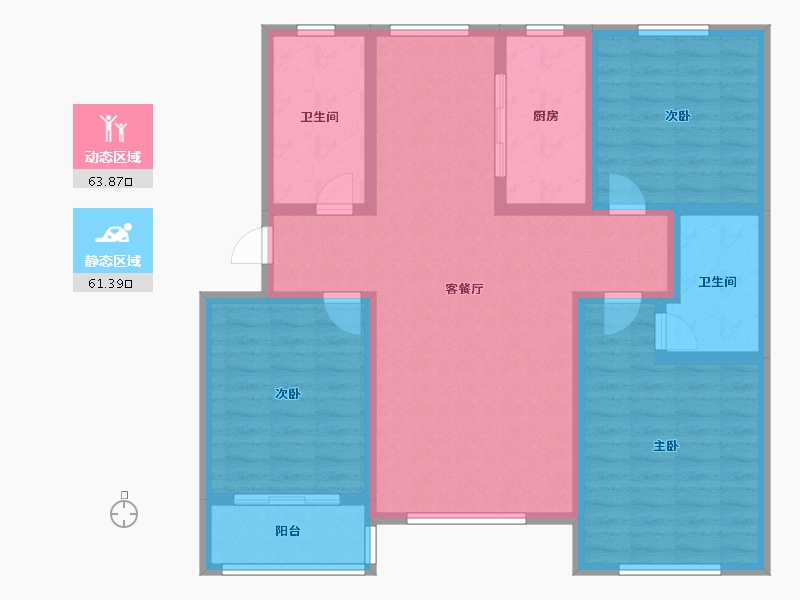 山东省-济南市-鑫隆颐景城-112.00-户型库-动静分区