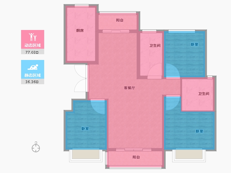 河南省-开封市-通许国奥·雅苑-101.31-户型库-动静分区