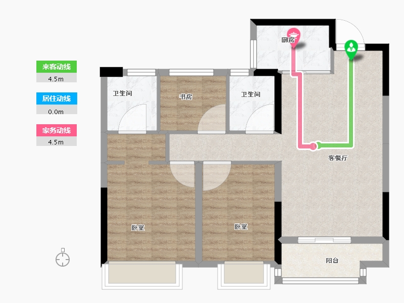 河南省-开封市-绿城·春江明月-79.01-户型库-动静线