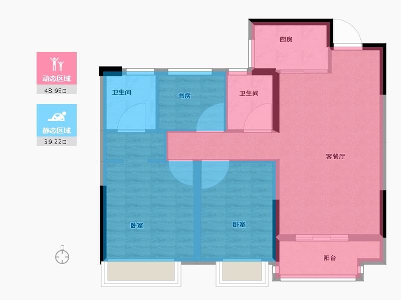 河南省-开封市-绿城·春江明月-79.01-户型库-动静分区