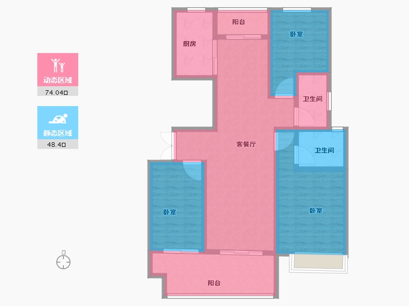 河南省-开封市-兰考兰阳府-109.33-户型库-动静分区