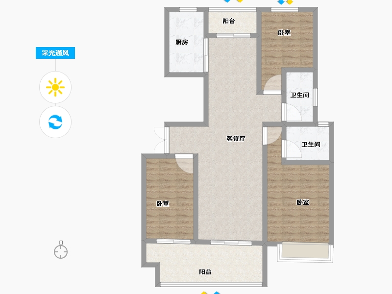 河南省-开封市-兰考兰阳府-109.33-户型库-采光通风