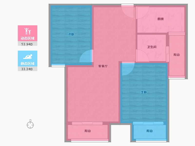 山东省-威海市-盛世公园壹号-78.00-户型库-动静分区