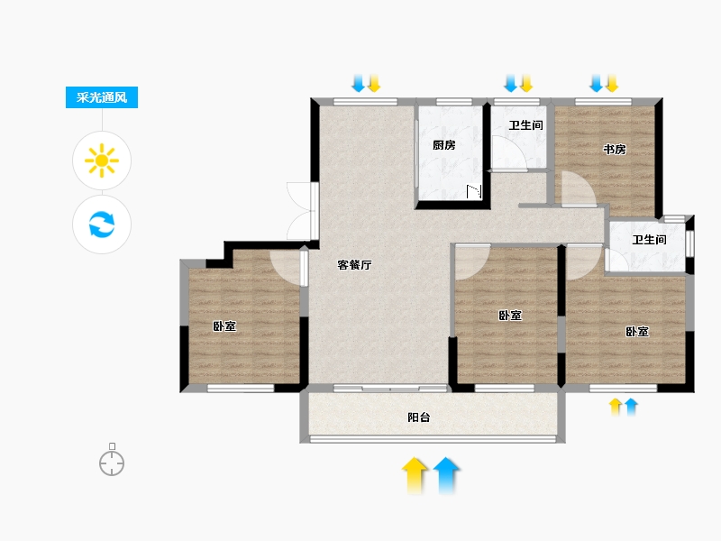 河南省-开封市-豫发学府-114.00-户型库-采光通风