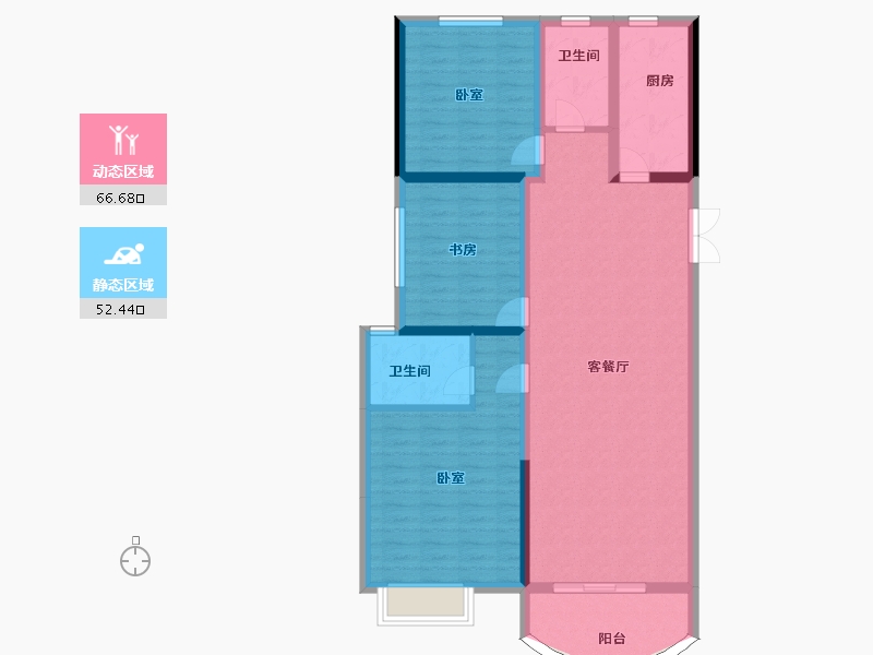 河南省-郑州市-腾威城-107.89-户型库-动静分区