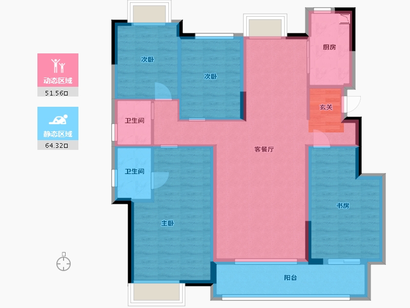 江西省-宜春市-东方博园-104.00-户型库-动静分区