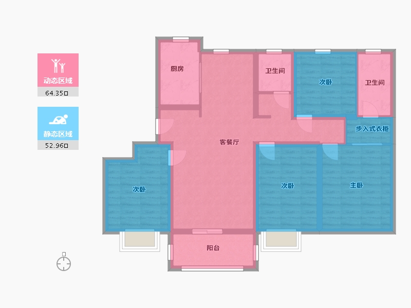 山东省-日照市-安泰悠山美居-104.00-户型库-动静分区