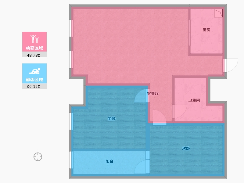 江西省-宜春市-龙润城市广场-76.20-户型库-动静分区