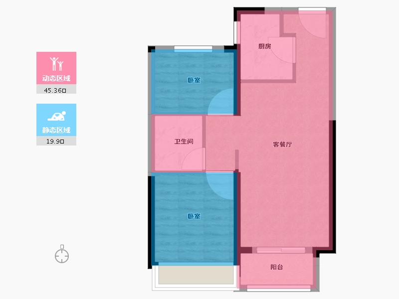 河南省-郑州市-建业盛悦府-58.38-户型库-动静分区