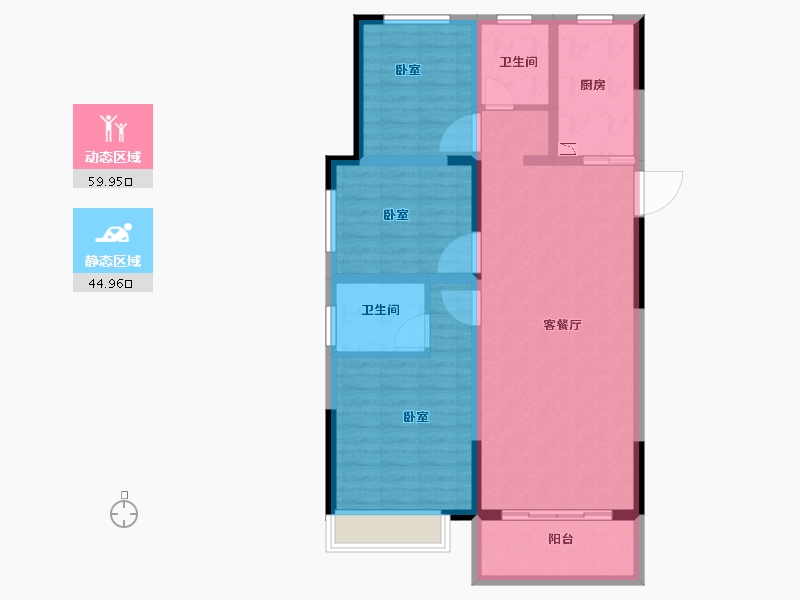 河南省-洛阳市-锦艺云锦天章-94.00-户型库-动静分区