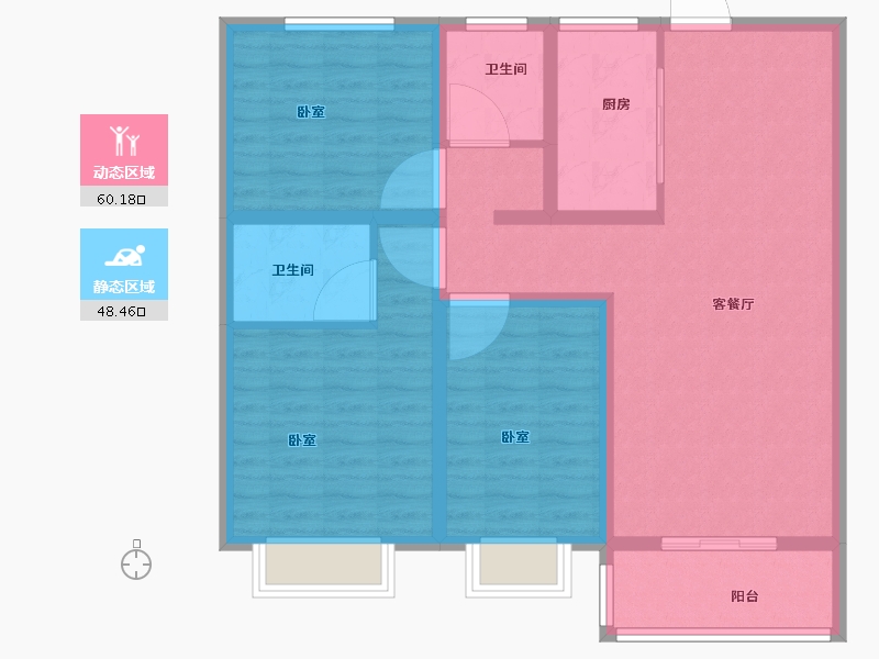 河南省-开封市-兰考兰美花苑-97.22-户型库-动静分区