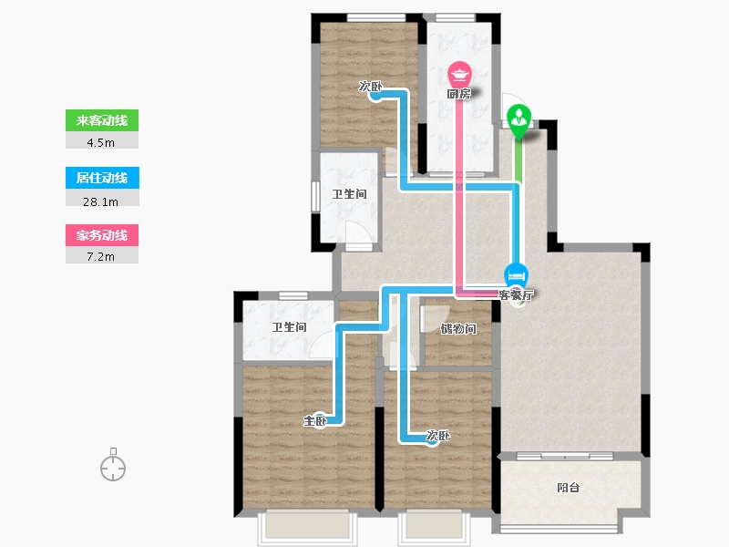 福建省-福州市-平潭恒大御景湾-115.01-户型库-动静线