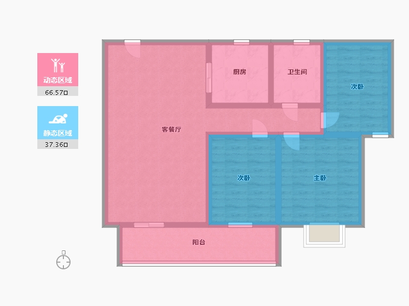 山东省-日照市-荣安·北李广场-91.99-户型库-动静分区