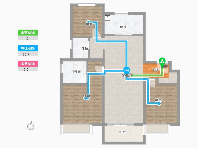 山东省-济南市-万科北宸之光-90.58-户型库-动静线