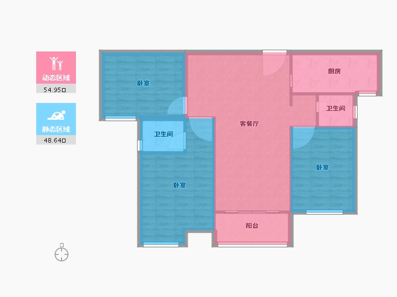 河南省-焦作市-春城·星河湾-94.63-户型库-动静分区