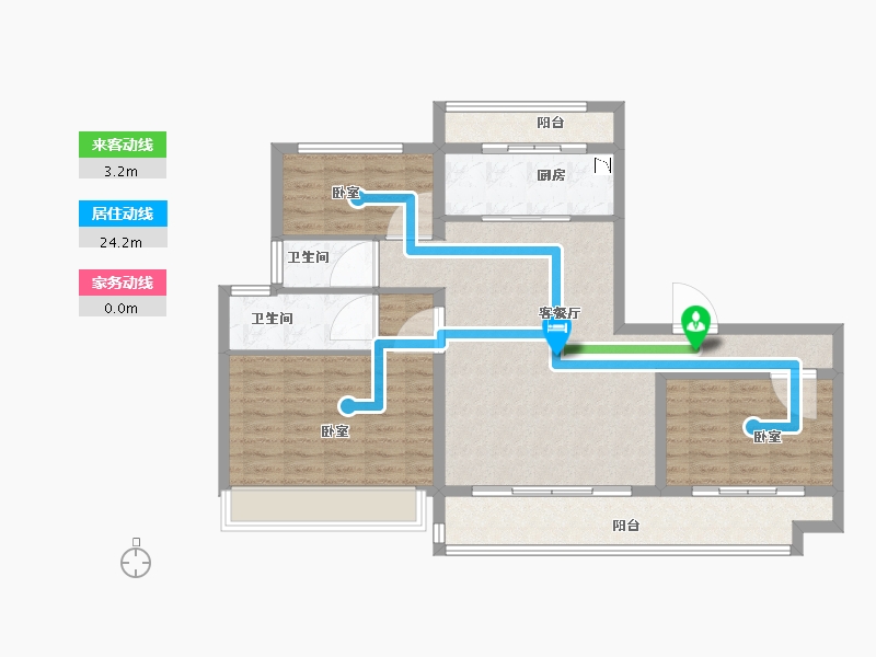 河南省-开封市-碧桂园江山赋-101.00-户型库-动静线