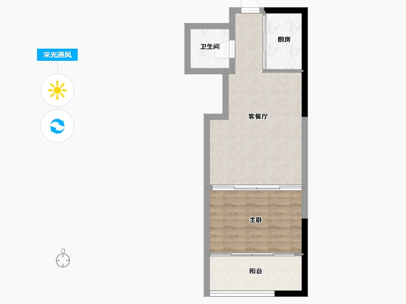 山东省-济南市-齐鲁百老汇-45.73-户型库-采光通风