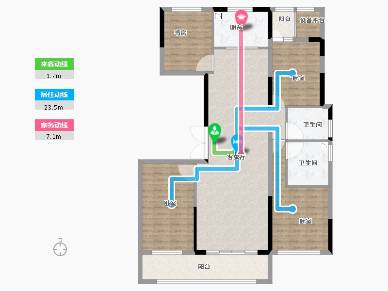 河南省-开封市-兰考朝阳府-123.01-户型库-动静线