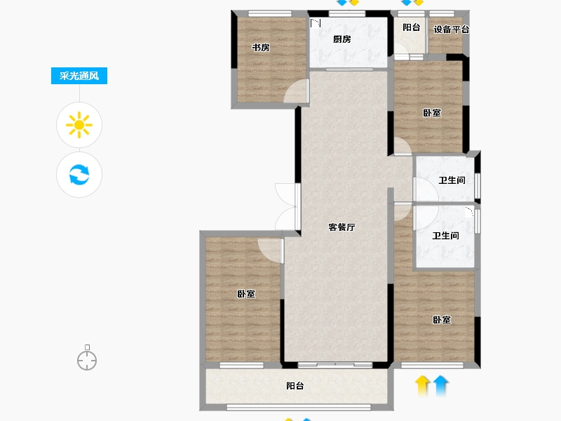 河南省-开封市-兰考朝阳府-123.01-户型库-采光通风