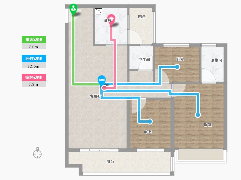 河南省-开封市-建业碧桂园天玺-108.43-户型库-动静线