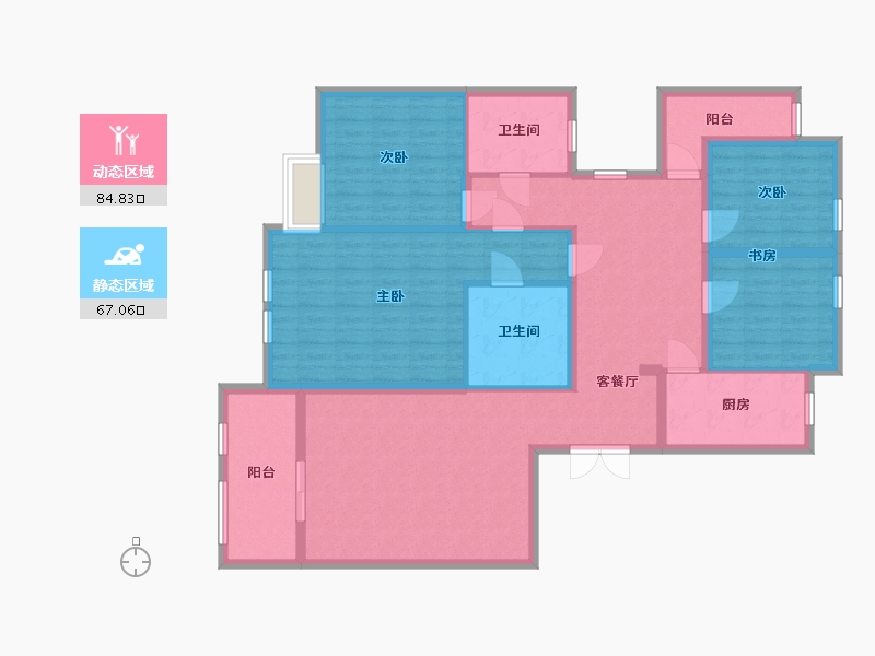 浙江省-台州市-西锦御园-137.00-户型库-动静分区