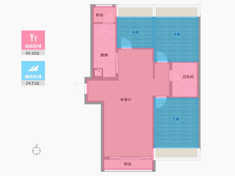 山东省-济南市-诺德名城-85.00-户型库-动静分区