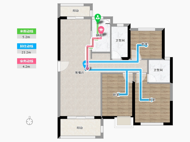 福建省-泉州市-永隆华庭-89.00-户型库-动静线